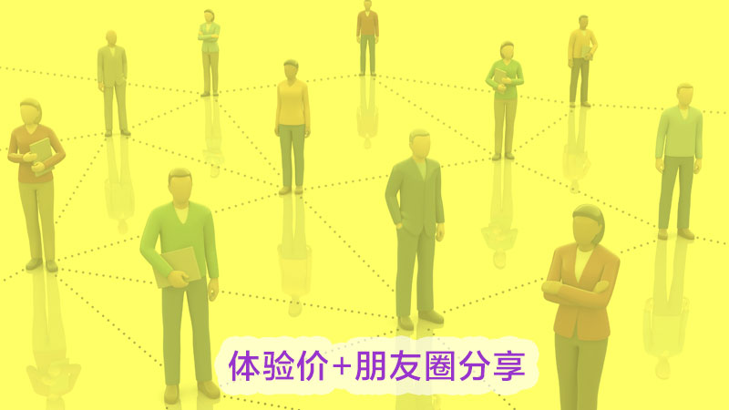 体验价+转发+朋友圈分享